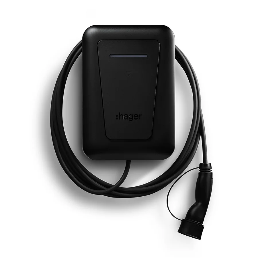 Hager Witty one Wallbox mit fest angeschlagenem Ladekabel